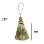 pompons rideaux noir beige doré argent bleu marine classiques tissés opaques 21cm 8cm