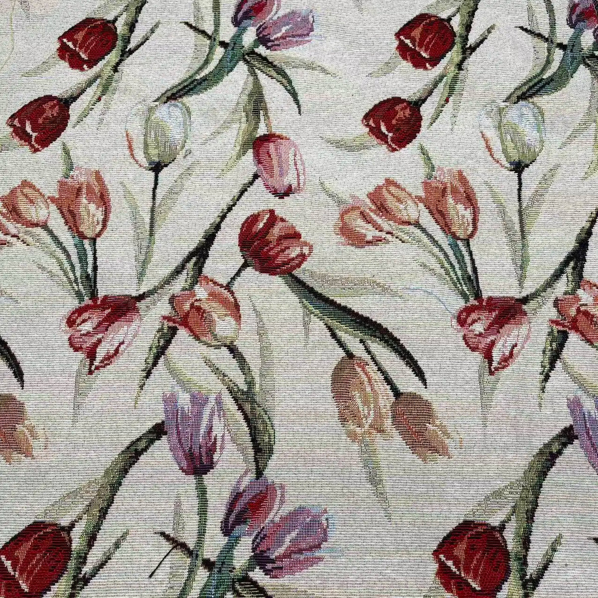 tissu chenille polyester opaque fleurs motifs peinture huile sofa coussin diyversible tablecloth nappe