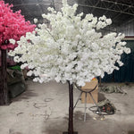 arbre artificiel fleurs blanches décoration intérieure moderne blanc maison événements