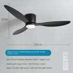 ventilateur led moderne vitesses télécommande noir blanc boisclair