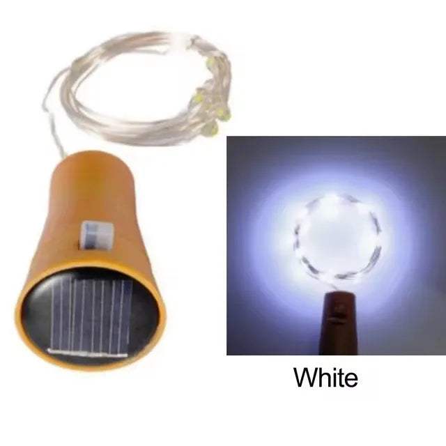 guirlande lumineuse solaire 20 led or noir moderne 2m adhésif transparent