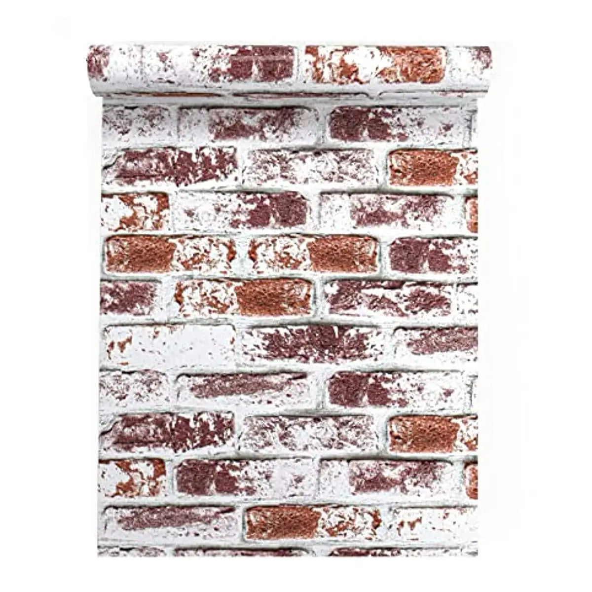 papier peint brique rouge rustique adhésif autocollant résistant humidité vintage opacité murs intérieurs decoration