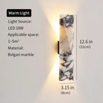 applique murale led moderne marbre blanc gris noir éclairage extérieur résistante garage jardin