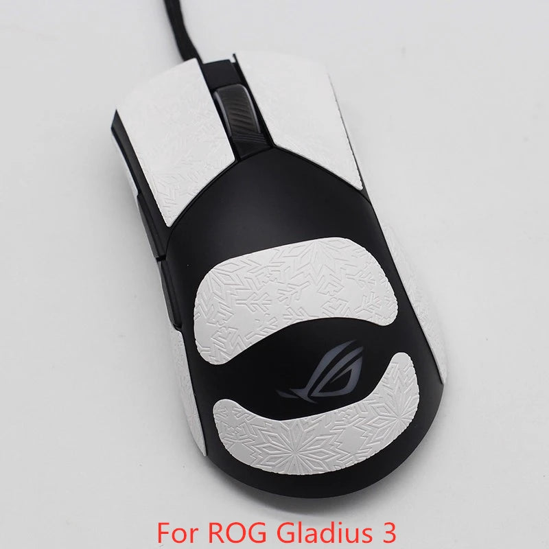 autocollants antiderapants noirs motif geometrique souris gaming rog gladius deux trois
