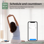 module rideau intelligent wifi rf blanc commande vocale programmation timer deux télécommandes smartphone moderne