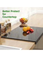 protège plan travail cuisine moderne noir facile nettoyer durable respectueux environnement bloc hachage