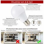 lot ampoule led boule ronde blanche culot e27 e14 éclairage intérieur salon moderne blanc