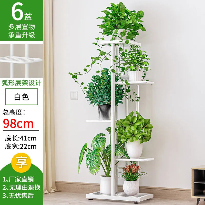 étagère plantes niveaux métal vis fixation moderne minimaliste balcon jardinDecoration