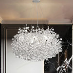suspension lumineuse moderne or transparent branches ampoules led 120cm moderne élégant