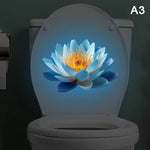 sticker mural multicolore fleur lotus adhésif artiste salle bain décoration chambre opacité
