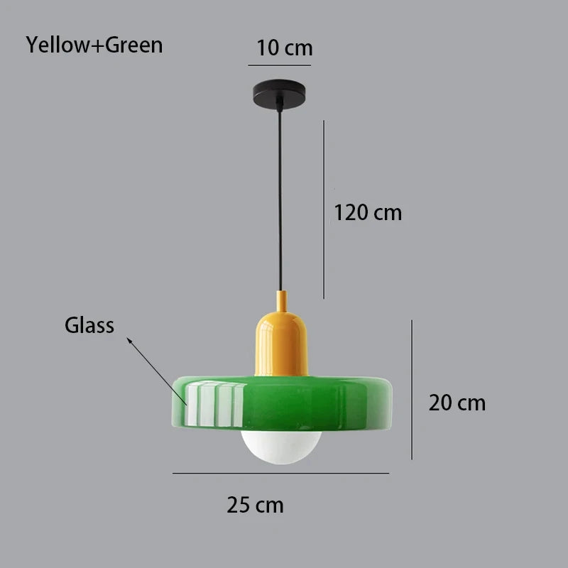 lumière suspendue moderne verre opaque ajouré rouge vin blanc orange jaune vert câble noir