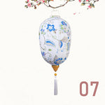 lanternes chinoises traditionnelles multicolores fleurs opaques tassel fêtes nouvelles années