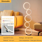 lampe sol moderne blanc circulaire relief minimaliste interrupteur tactile 2000 82000lm