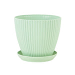 pot fleurs plastique plateau rayures verticales moderne plante intérieur