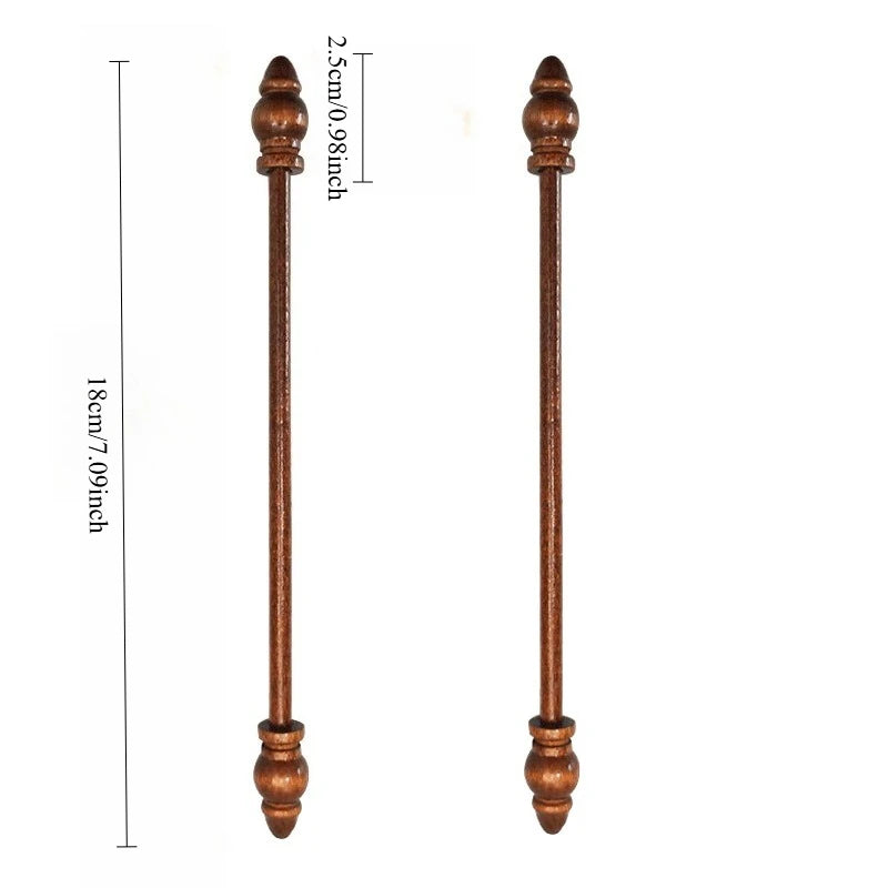 perches rideau bois marron clair texture naturelle classique sans fixation visible 18cm pièces