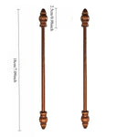 perches rideau bois marron clair texture naturelle classique sans fixation visible 18cm pièces