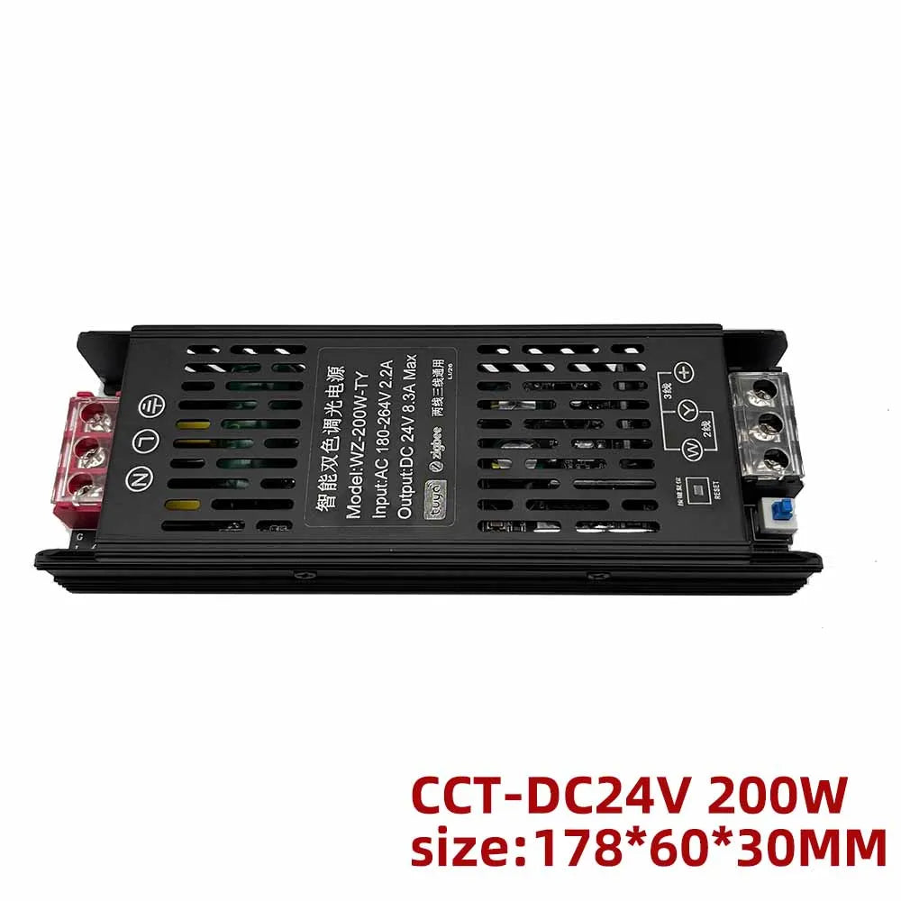 transformateur led 24v 200w 300w cct alexa google compatible filaire noir moderne
