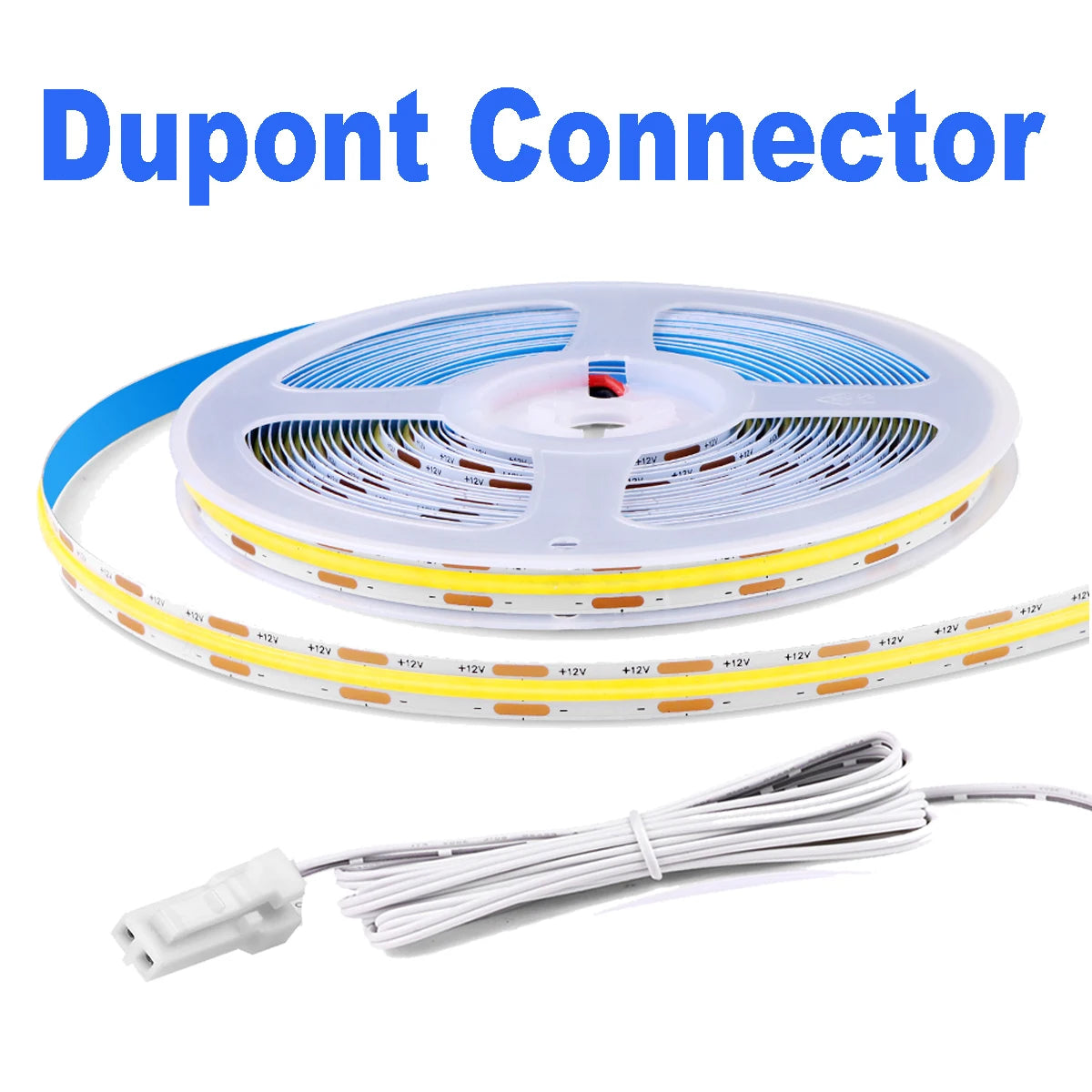 ruban led blanc jaune adhésif haute densité coob toujours allumé moderne décoration étagères salon