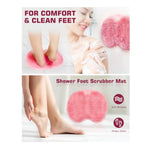 tapis bain exfoliant ventouses bleu rose gris pieds dos utilitaire