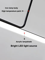 lampe suspendue moderne led noir rouge blanc brillante lumière fixe assemble facilement