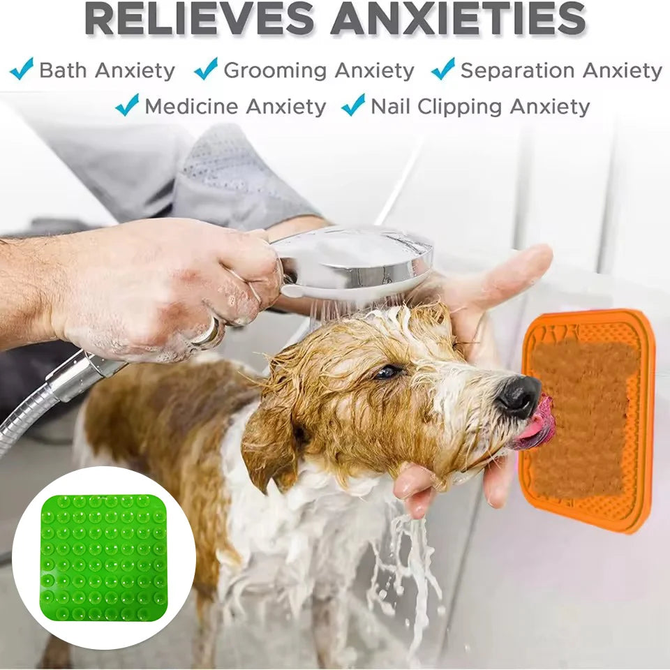 tapis alimentation lent silicone chiens chats distraction bain entraînement antiétouffement ventouses motifs modernes