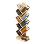 décoration intérieure miniature bibliothèque arbre livres résine blanc marron moderne