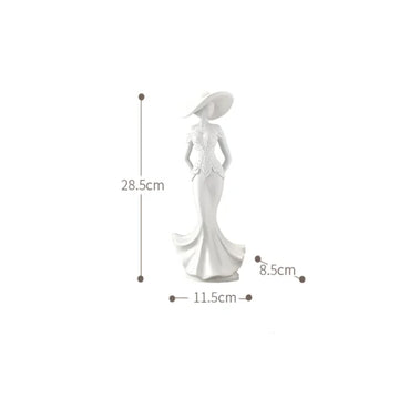 statue moderne or robe chapeau satinée décoration intérieure élégante people moderne résine table