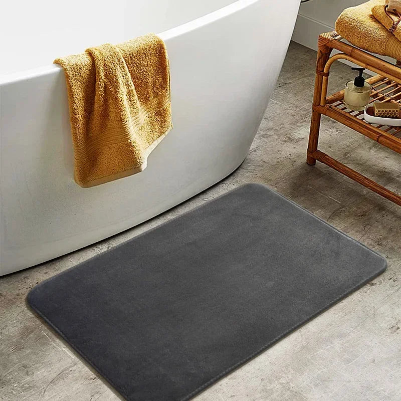 tapis bain polyester antidérapant moderne marron bleu violet rose gris intérieur extérieur