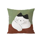 housse coussin moderne motif chats tulipes couleur unie polyester maison hospitalière 40x40cm 45x45cm