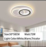luminaire led blanc noir géométrique moderne minimaliste 36w 40cm