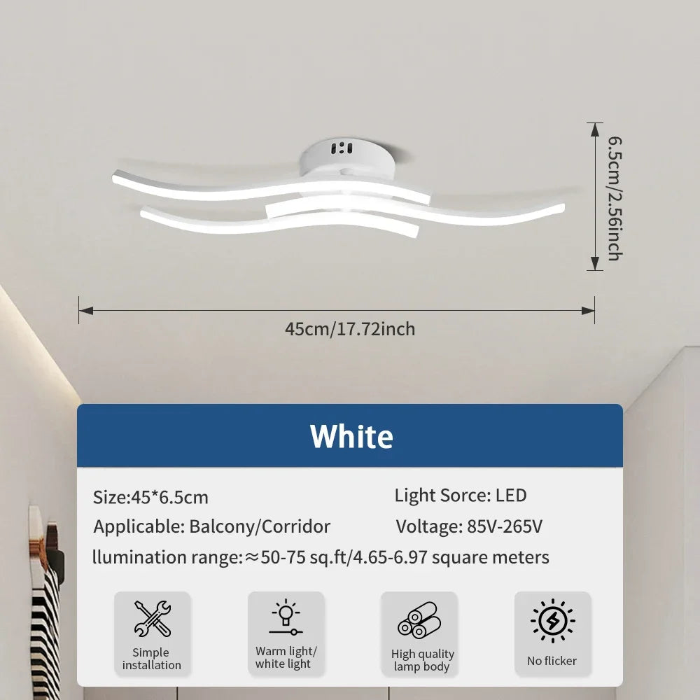 lampe led blanc minimaliste moderne éclairage intérieur salon chambre coucher