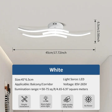lampe led blanc minimaliste moderne éclairage intérieur salon chambre coucher