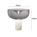 lampe table led transparente moderne base métallique interrupteur tactile vde certifié flux lumineux variable