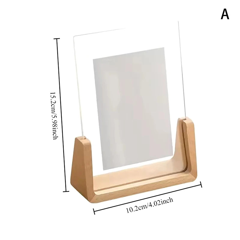 support photo bois acrylique transparent moderne minimaliste sans fixation plaque acrylique