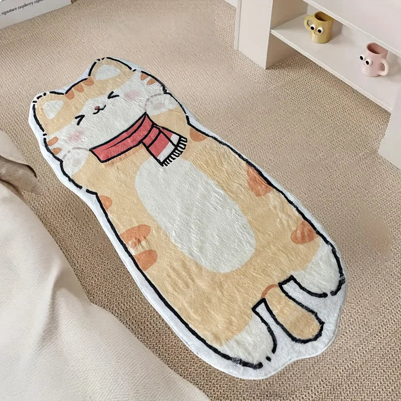 tapis polyester antidérapant ours chat moderne doux moelleux plage pique nique cuisine chambre