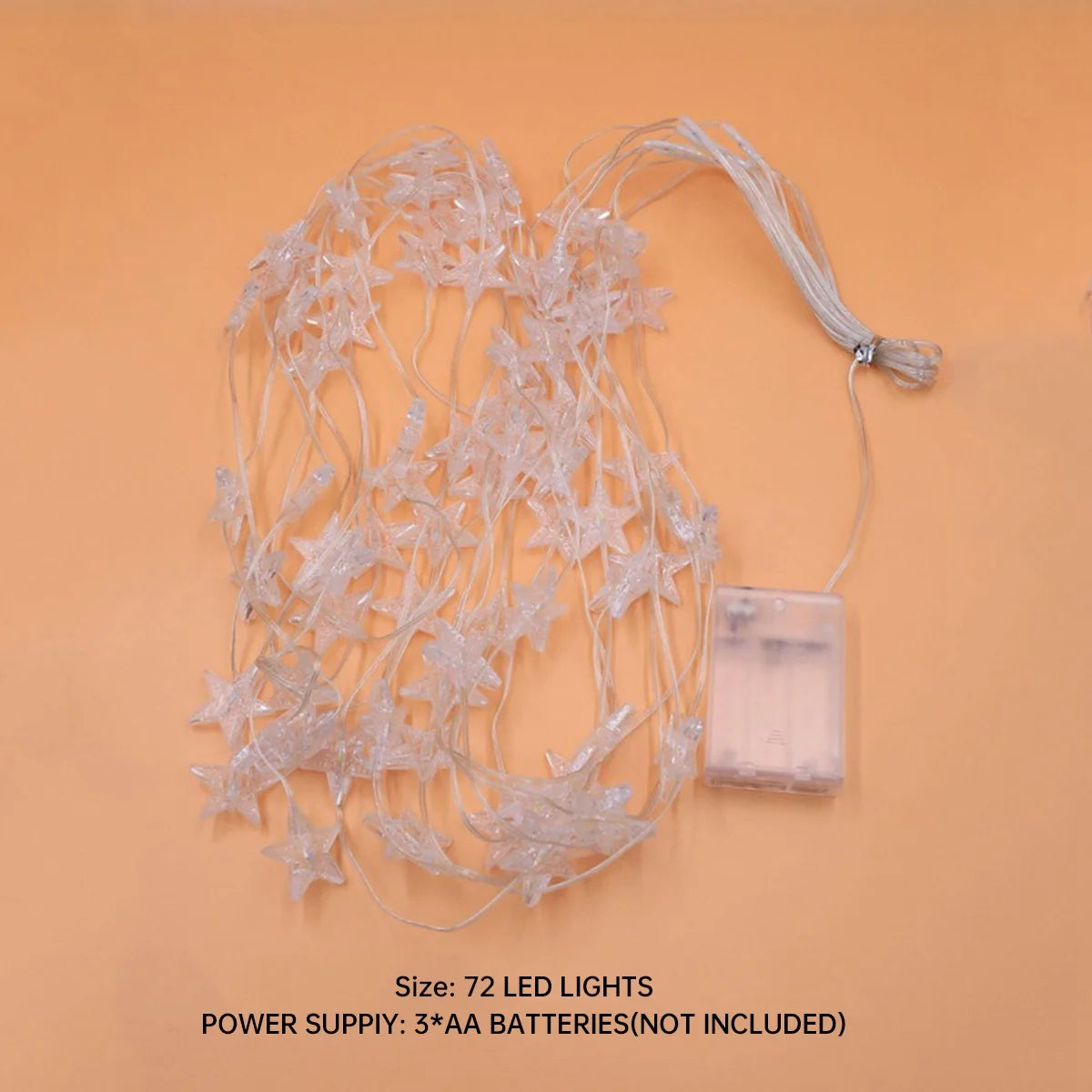 guirlande lumineuse étoiles blanc moderne décoration chambre mariage festives led 72 lumières