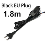 câble électrique interrupteur noir blanc moderne 1m 1.8m 3m 5m vde safe