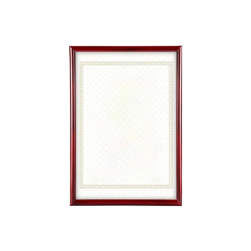 Cadre tableau A4 classique bordure géométrique couleurs bleu marine rouge doré argenté