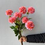 bouquet dahlias artificiels rose blanc rouge violet orange détaillés intérieur mariage festiveDecoration