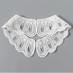 collier dentelle blanc noir ajouré classique élégant opaque accessoire mode tricot polyester coton