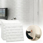 panneaux decoratifs mur blanc brique texture adhésif modernes résistants humidité isolation thermique