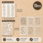 stencils réutilisables blancs motifs géométriques modernes peinture diy