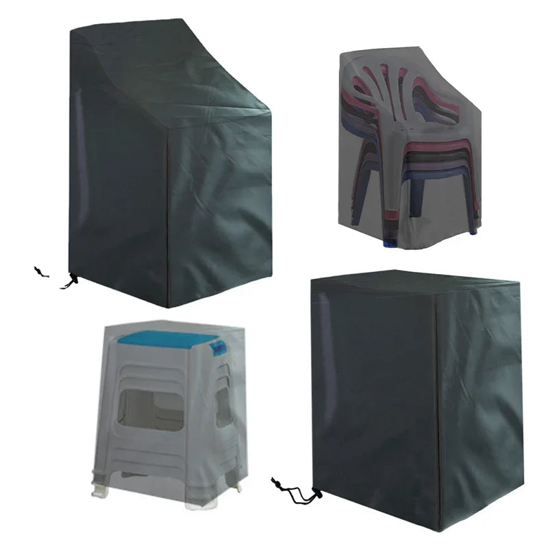 housse protection meuble noir tissu imperméable grains pluie moderne bande contractionextérieur jardin chair cover