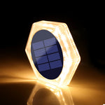 lumière solaire extérieure ip68 bleu noir blanche hexagonale adhésive minimaliste led étanche automatique patio