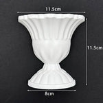vase mural porcelaine blanc semi circulaire classique arrangement floral
