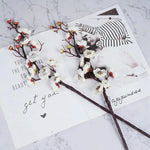 décoration extérieure branche artificielle soie fleurs blanc rose printemps nature minimaliste fête mariage