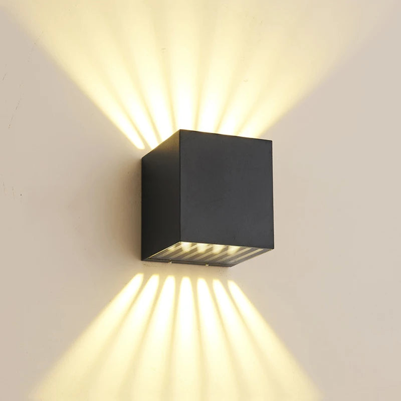 applique murale moderne led noir lumiere chaude fixation murale minimaliste