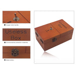 boîte bijoux bois naturel classique bouton fermeture useless box merry christmas marrie me