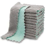 serviettes cuisine microfibre rose gris vert absorbantes double face utilitaires modernes