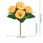 bouquets artificiels fleurs simples classiques rouge blanc rose jaune violetintérieur décoration maison fête